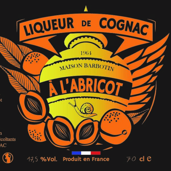 Liqueur de cognac à l'Abricot - 70cl (1 bouteille)